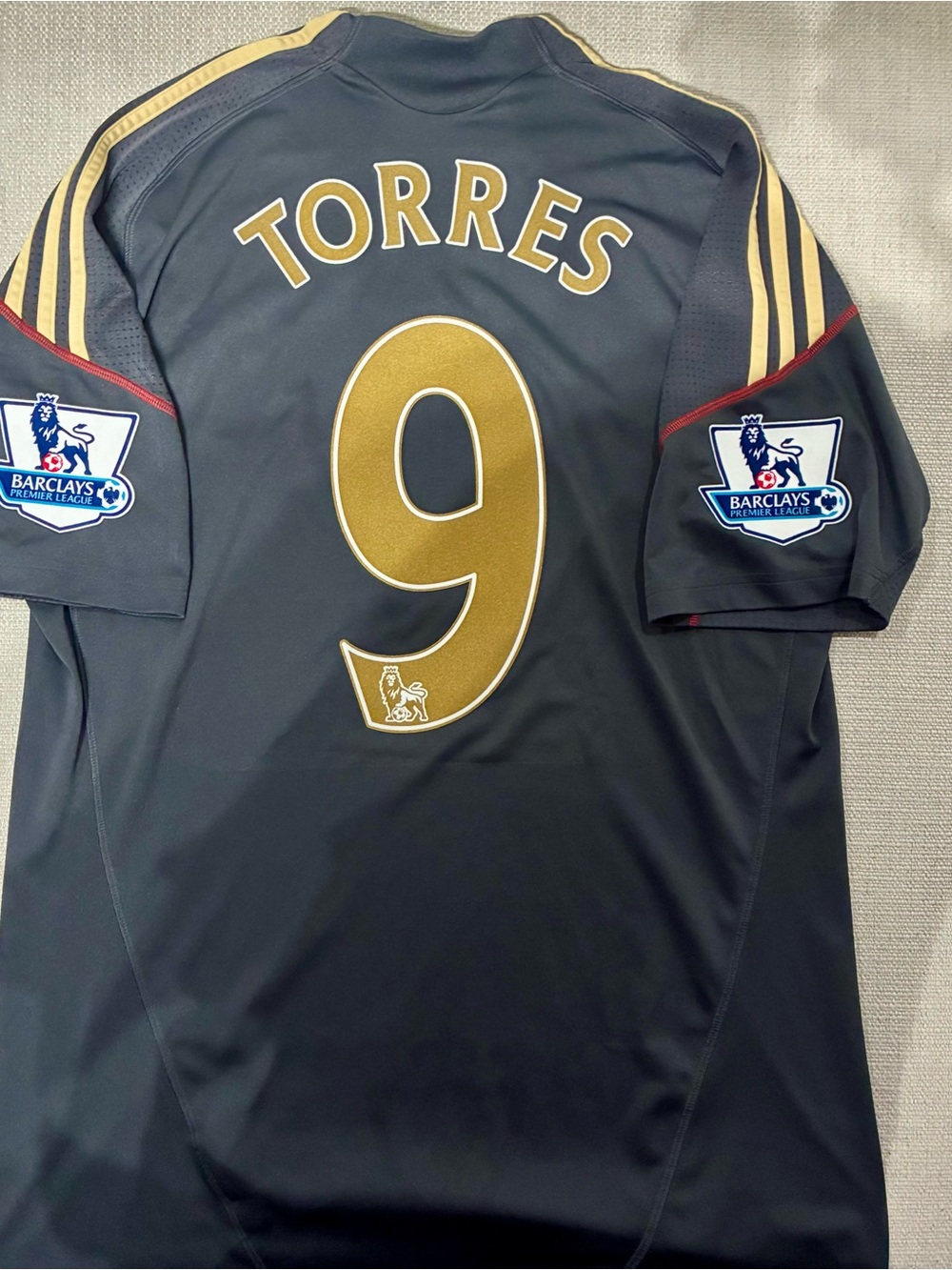 Adidas Liverpool FC 2009-10 Fernando Torres #9 Away Jersey — Adult Large